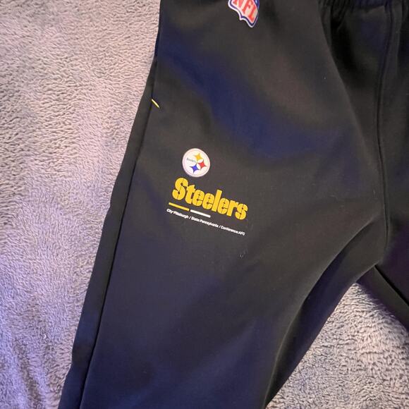 Nike Steelers Joggers Youth Medium 10 12 Therma Fit NFL Sweatpants - Picture 10 of 13